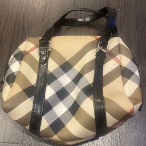 Authentic Burberry Super Nova  leather Mini bowler bag minimum wear and tear